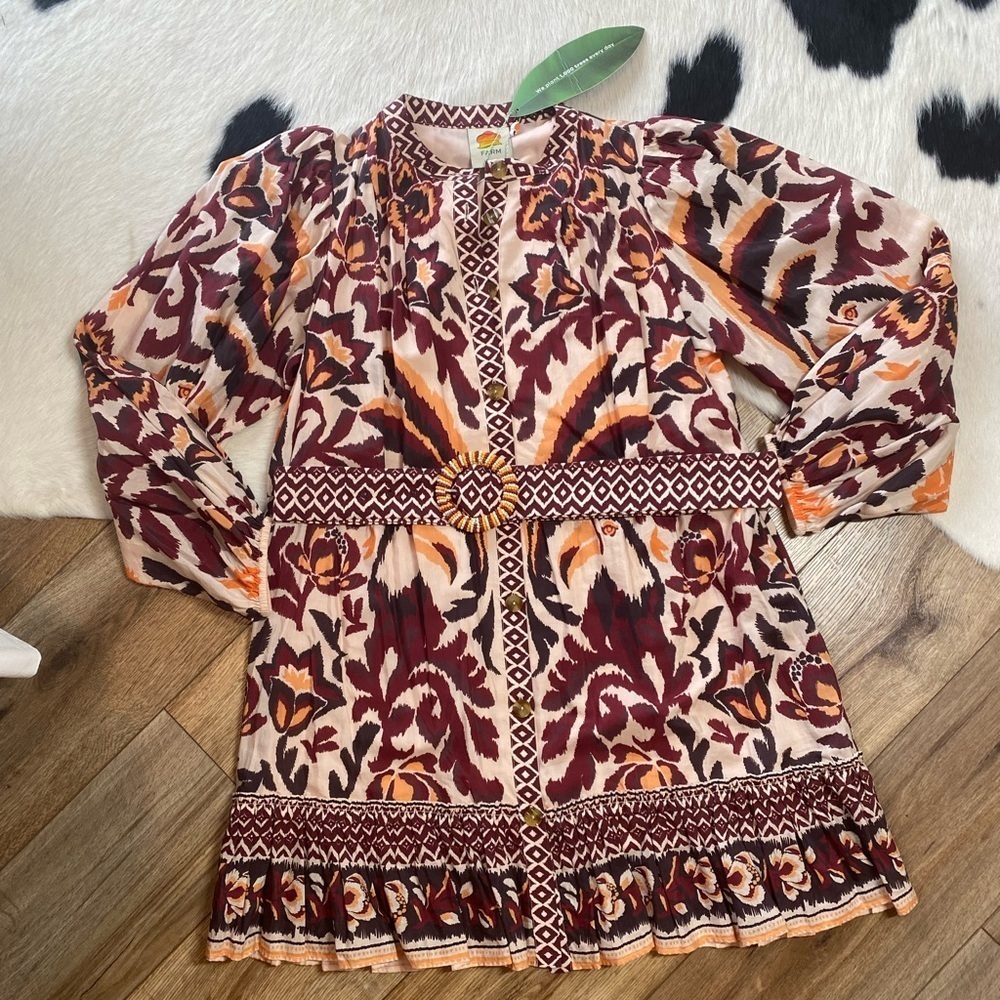 Farm Rio Toucans Scarf Mini Dress